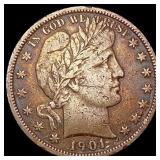 1901-S Barber Half Dollar HIGH GRADE