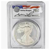 1995-P Silver Eagle PCGS PR69 DCAM, Reagan Legacy