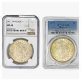 [2] 1921 Morgan Silver Dollar PCGS MS63