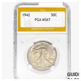 1942 Walking Liberty Half Dollar PGA MS67