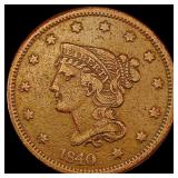 1840 Braided Hair Large Cent CLOSELY UNCIRCULATED