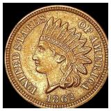 1862 Indian Head Cent CHOICE AU