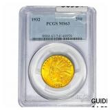 1932 $10 Gold Eagle PCGS MS63