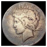 1928 Silver Peace Dollar NEARLY UNCIRCULATED