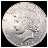 1935 Silver Peace Dollar NEARLY UNCIRCULATED