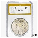 1926-S Silver Peace Dollar PGA MS64