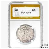 1920 Walking Liberty Half Dollar PGA MS63