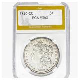 1890-CC Morgan Silver Dollar PGA MS63