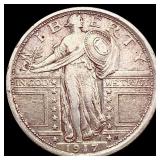 1917 Ty 1 Standing Liberty Quarter NEARLY UNCIRCUL