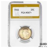 1932 Washington Silver Quarter PGA MS67+