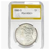 1880-O Morgan Silver Dollar PGA MS63+