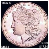 1895-S Morgan Silver Dollar CHOICE BU