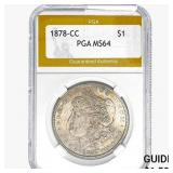 1878-CC Morgan Silver Dollar PGA MS64