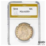 1818 Capped Bust Half Dollar PGA AU55+