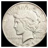 1934-S Silver Peace Dollar NEARLY UNCIRCULATED