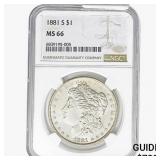 1881-S Morgan Silver Dollar NGC MS66