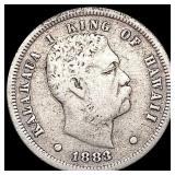 1883 Kingdom of Hawaii Dime LIGHTLY CIRCULATED