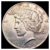 1928-S Silver Peace Dollar CLOSELY UNCIRCULATED