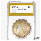 1882-O Morgan Silver Dollar PGA MS66