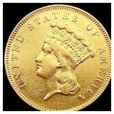 1855 $3 Gold Piece UNCIRCULATED