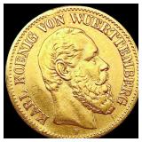 1876 Prussia Gold 10 Mark 0.1152oz CHOICE AU