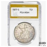 1877-S Silver Trade Dollar PGA MS64