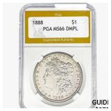 1888 Morgan Silver Dollar PGA MS66