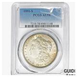 1891 Morgan Silver Dollar PCGS AU58