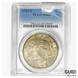 1923-S Silver Peace Dollar PCGS MS63