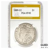 1889-CC Morgan Silver Dollar PGA XF45