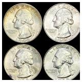 1943-1954 Washington Quarter Lot [4 Coins] GEM BU