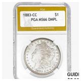 1883-CC Morgan Silver Dollar PGA MS66 DMPL