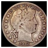 1913 Barber Half Dollar NICELY CIRCULATED