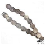 Cap Bust Coin Silver Belt (19 Coins)