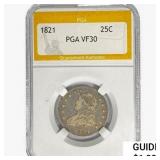 1821 Capped Bust Quarter PGA VF30