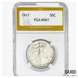 1917 Walking Liberty Half Dollar PGA MS61