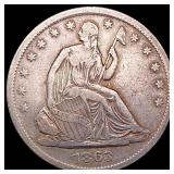 1863-S Seated Liberty Half Dollar LIGHTLY CIRCULAT