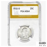 1932-D Washington Silver Quarter PGA MS64