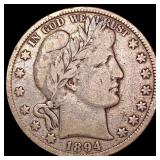 1894 Barber Half Dollar LIGHTLY CIRCULATED