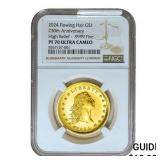 2024 1oz Gold $1 Flowing Hair NGC PF70 HR UC