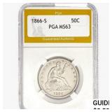 1866-S Seated Liberty Half Dollar PGA MS63