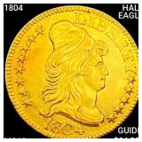 1804 $5 Gold Half Eagle CHOICE BU+