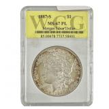 1887-S Morgan Silver Dollar WCG MS67 PL