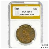 1829 Capped Bust Half Dollar PGA MS64 Sm. Letters