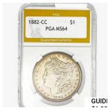 1882-CC Morgan Silver Dollar PGA MS64