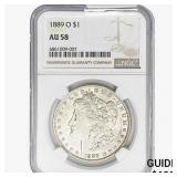 1889-O Morgan Silver Dollar NGC AU58