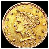 1903 $2.50 Gold Quarter Eagle CHOICE AU