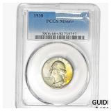 1938 Washington Silver Quarter PCGS MS66+