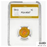 1913 Wheat Cent PGA MS67