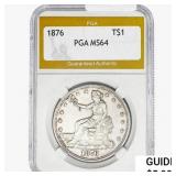 1876 Silver Trade Dollar PGA MS64